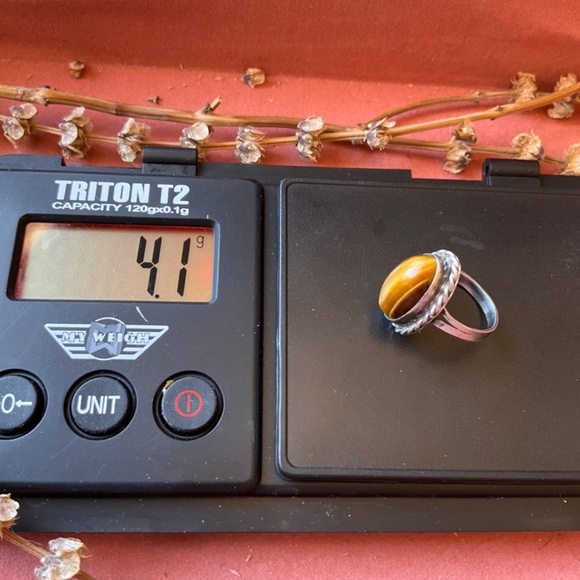 Tiger’s Eye  🐅  👁 Sterling Ring - Picture 6 of 6